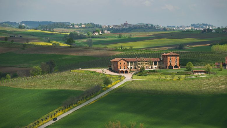 Luxury estate amidst lush vineyards at TM Relais, offering high-quality hospitality.